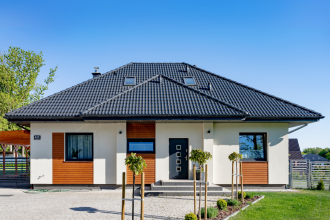 Dachówka betonowa Braas Bałtycka Cisar, kolor grafitowy