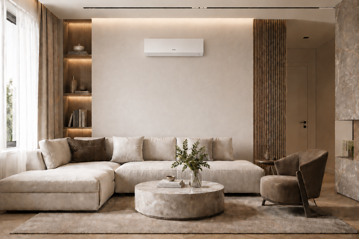 Klimatyzator Gree w salonie