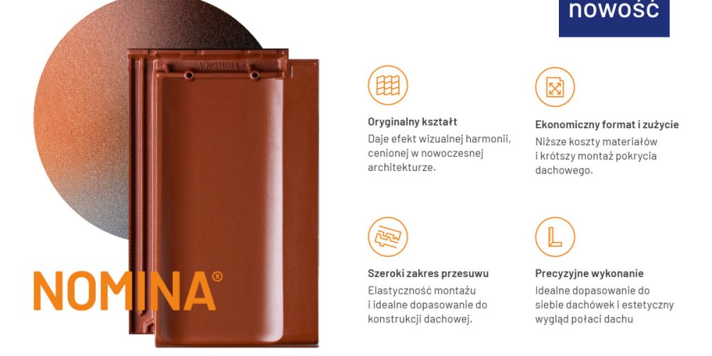 Zakres tolerancji przesuwu wynoszący aż 60 mm daje dekarzom swobodę dopasowania dachówki NOMINA do różnych rozstawów łat