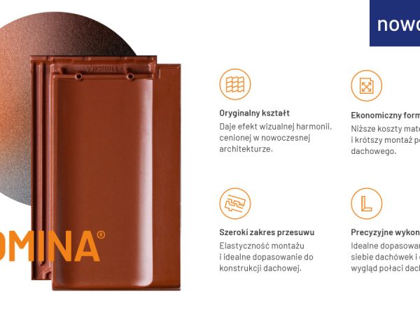Zakres tolerancji przesuwu wynoszący aż 60 mm daje dekarzom swobodę dopasowania dachówki NOMINA do różnych rozstawów łat