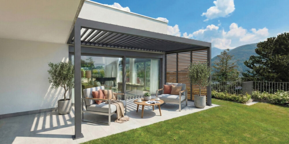 small Pergola SB 400 + Shutters wood